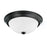 Capital Lighting 2-Light Large Flush Mount, Matte Black/Soft White - 214722MB