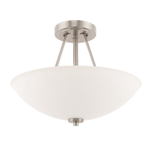 HomePlace by Capital Lighting 2 Light Semi-Flush, Brushed Nickel - 218921BN