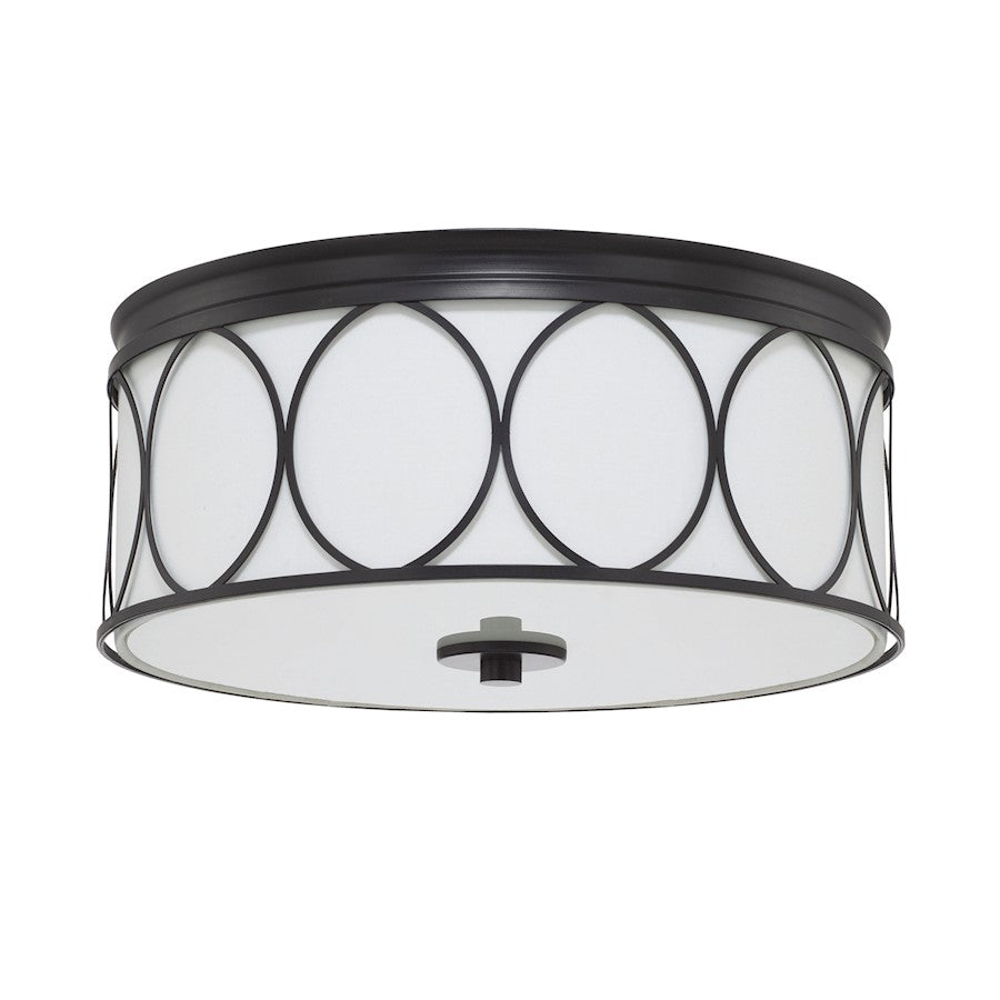 Capital Lighting Rylann 3 Light Flush Mount, Matte Black - 225131MB-683