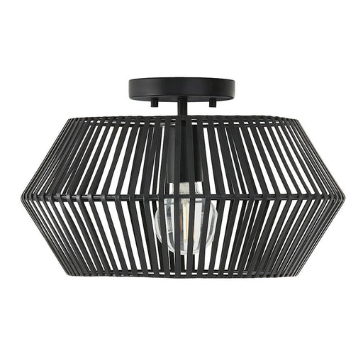 Capital Lighting Kaiya 1 Light Semi Flush Mount, Black - 230311MB