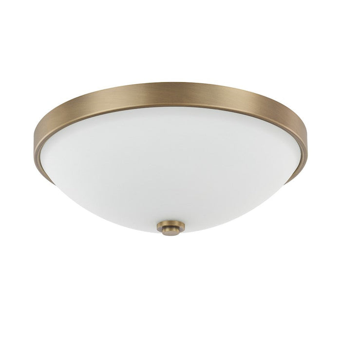 Capital Lighting 2 Light Flush Mount, Aged Brass - 2323AD-SW