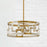 Capital Lighting Hala 3 Light Semi Flush Mount, Natural Jute/Brass