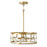 Capital Lighting Hala 3 Light Semi Flush Mount, Natural Jute/Brass