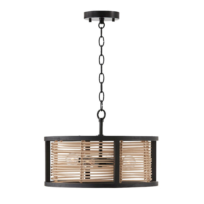 Capital Lighting Rico 4 Light Semi Flush, Flat Black