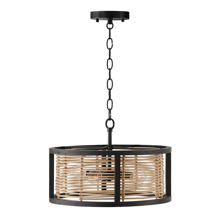 Capital Lighting Rico 4 Light Semi Flush, Flat Black