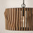 Capital Lighting Archer 1 Light Semi Flush Mount, Wood/Black