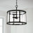 Capital Lighting Brennen 3 Light Semi Flush, Black Iron/Clear