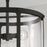 Capital Lighting Brennen 3 Light Semi Flush, Black Iron/Clear