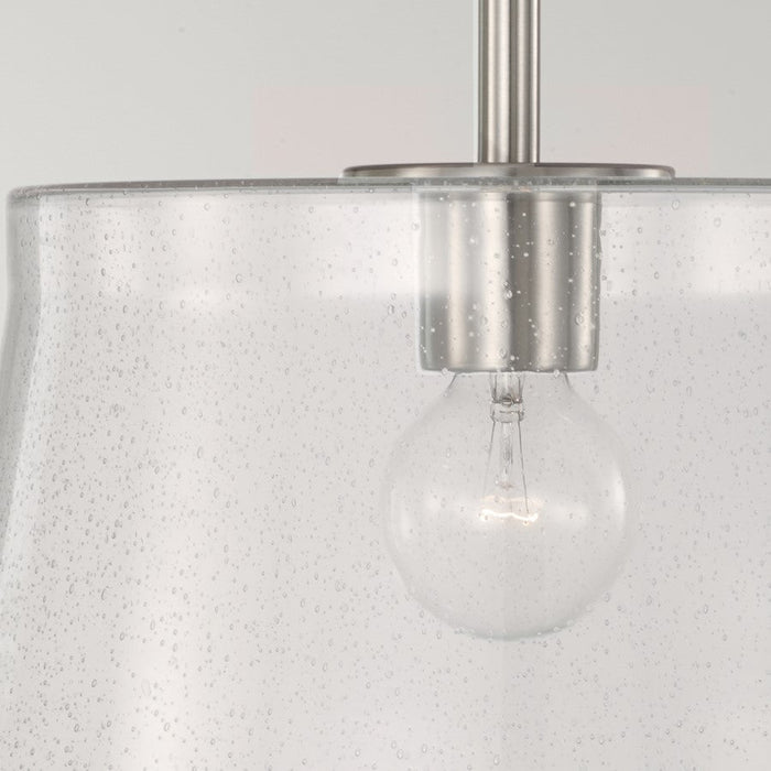 Capital Lighting Baker 1 Light 14" Pendant, Clear Seeded