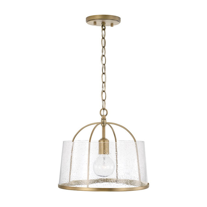 Capital Lighting Madison 1 Light Semi Flush, Clear Seeded