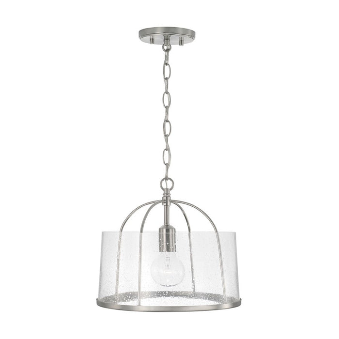 Capital Lighting Madison 1 Light Semi Flush, Clear Seeded