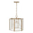 Capital Lighting Brynn 1 Light Semi Flush, Aged Brass Painted