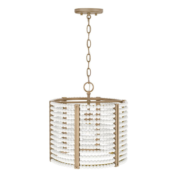 Capital Lighting Brynn 1 Light Semi Flush, Aged Brass Painted