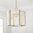 Capital Lighting Brynn 1 Light Semi Flush, Aged Brass Painted