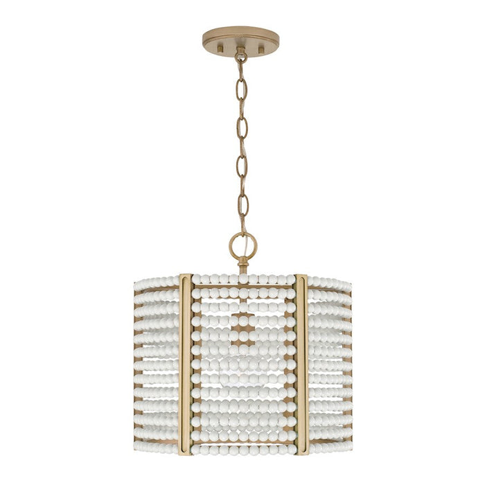 Capital Lighting Brynn 1 Light Semi Flush, Aged Brass Painted