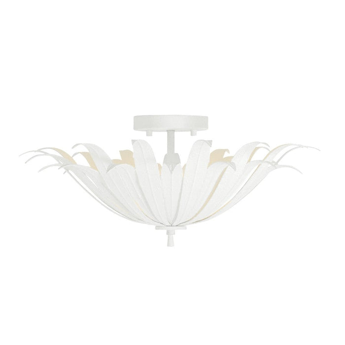 Capital Lighting Eden 3 Light Semi Flush Mount, White - 249531XW