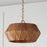 Capital Lighting Nadeau 1 Semi Flush Mount, Wood/Patinaed Brass