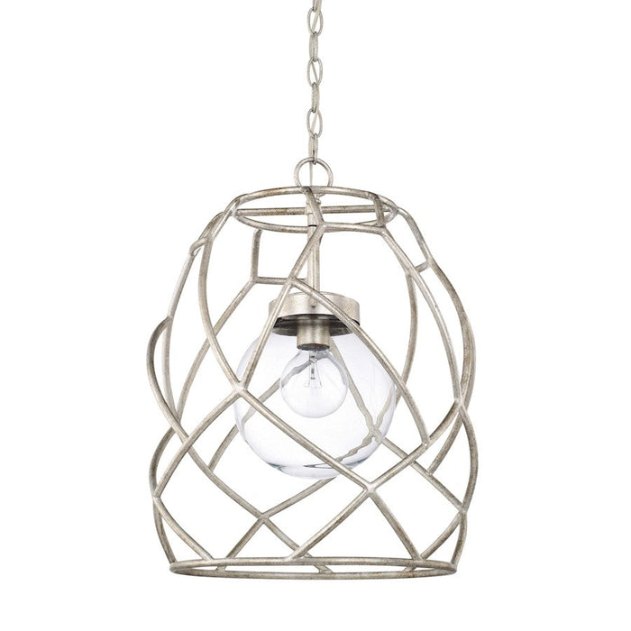 Capital Lighting 1 Light Pendant, Antique Silver - 325611AS-443