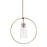 Capital Lighting 1 Light Pendant, Aged Brass/Clear - 325715AD