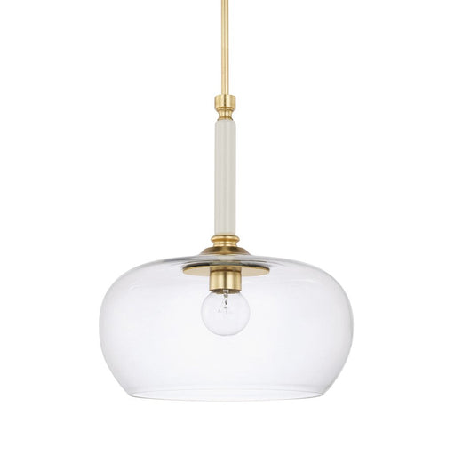 Capital Lighting 1 Light Pendant, Whisper White - 325811WP-438