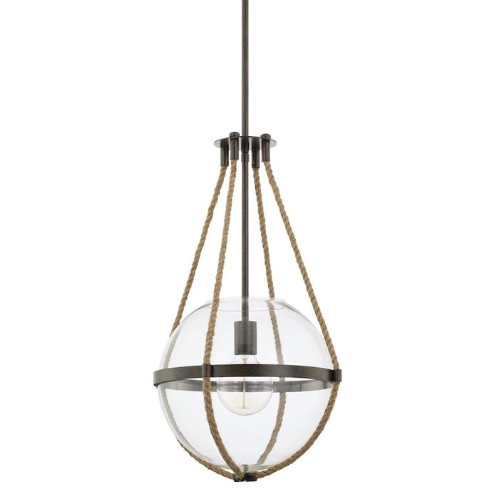 Capital Lighting Beaufort 1 Light 13" Pendant, Nordic Grey - 327413NG