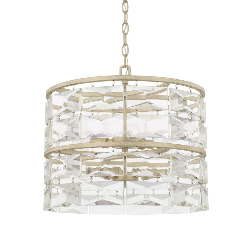 Capital Lighting Serena 6 Light Pendant, Winter White - 327861WW