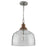 Capital Lighting Julian 1 Light Pendant, Grey Wash/Clear Ripped - 330318GY