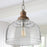 Capital Lighting Julian 1 Light Pendant, Grey Wash/Clear Ripped