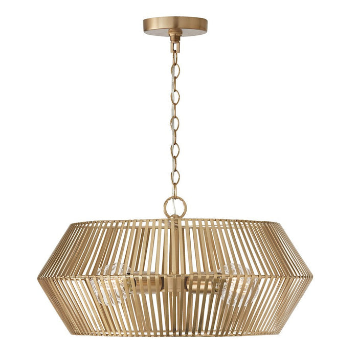 Capital Lighting Kaiya 4 Light Pendant, Brass - 330341MA