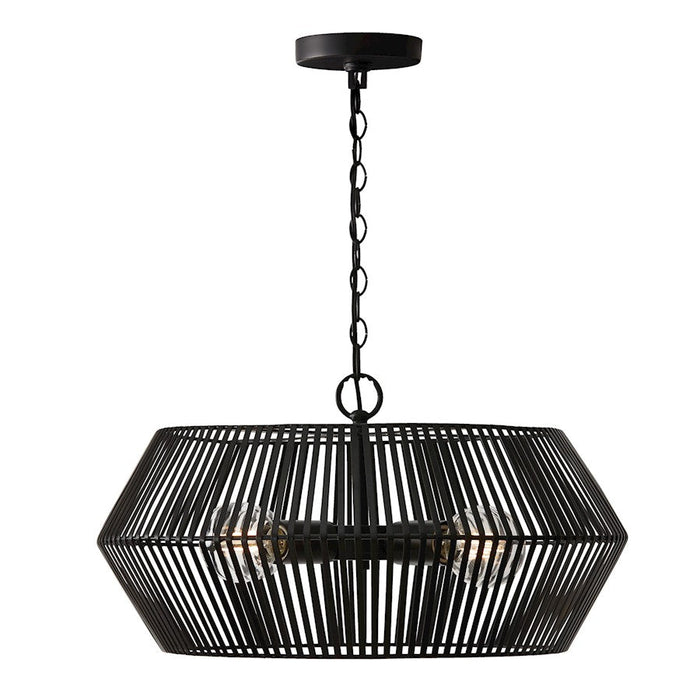 Capital Lighting Kaiya 4 Light Pendant, Black - 330341MB