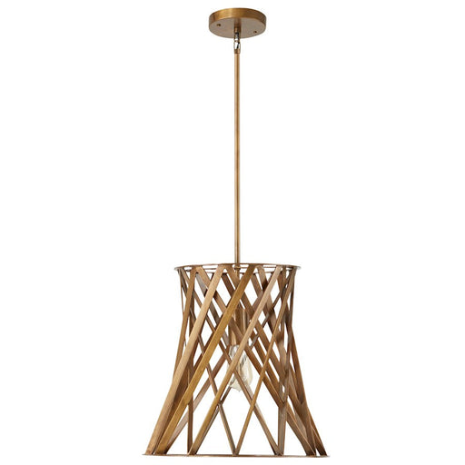 Capital Lighting 1 Light Pendant, Patinaed Brass - 330415PA