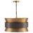 Capital Lighting 4 Light Pendant, Patinaed Brass and Dark Zinc - 330446PZ