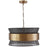 Capital Lighting 4 Light Pendant, Patinaed Brass and Black - 330447PK