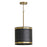 Capital Lighting Barrow 1 Light Pendant, Galvanized Black/True Brass - 335611GB