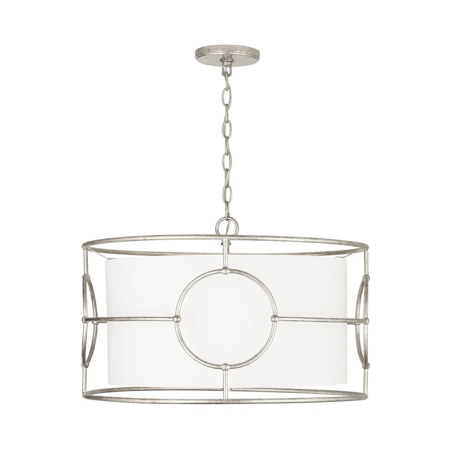 Capital Lighting Oran 3-Light Pendant, Antique Silver - 337931AS