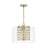 Capital Lighting 1-Light Pendant, Aged Brass Painted/Clear - 338318AP