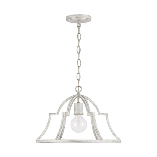 Capital Lighting Demi 1-Light Pendant, Winter White - 338511WW