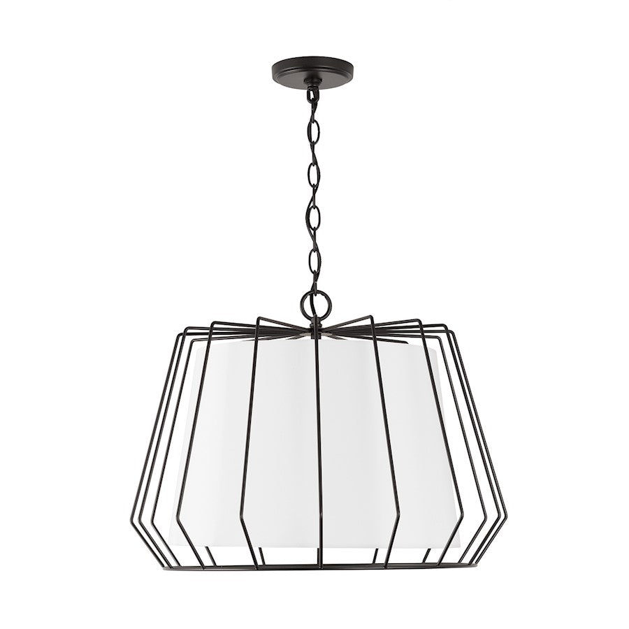 Capital Lighting Corey 4-Light Large Pendant, Matte Black - 338841MB