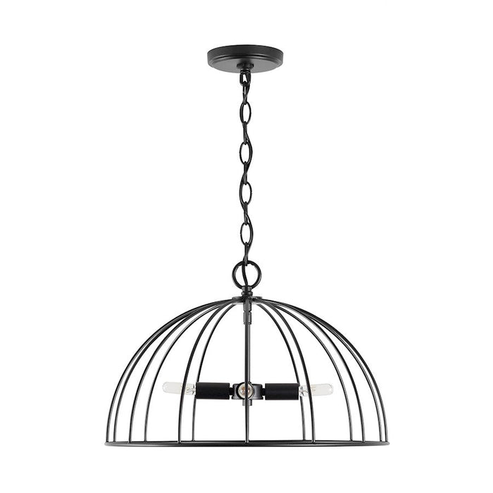 Capital Lighting Corey 4-Light Small Pendant, Matte Black - 338842MB