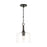 Capital Lighting Carter 1-Light Pendant, Matte Black/Clear Seeded - 339311MB