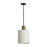 Capital Lighting 1-LT Small Pendant, Dark Pewter/Soft White Ceramic - 340611PW