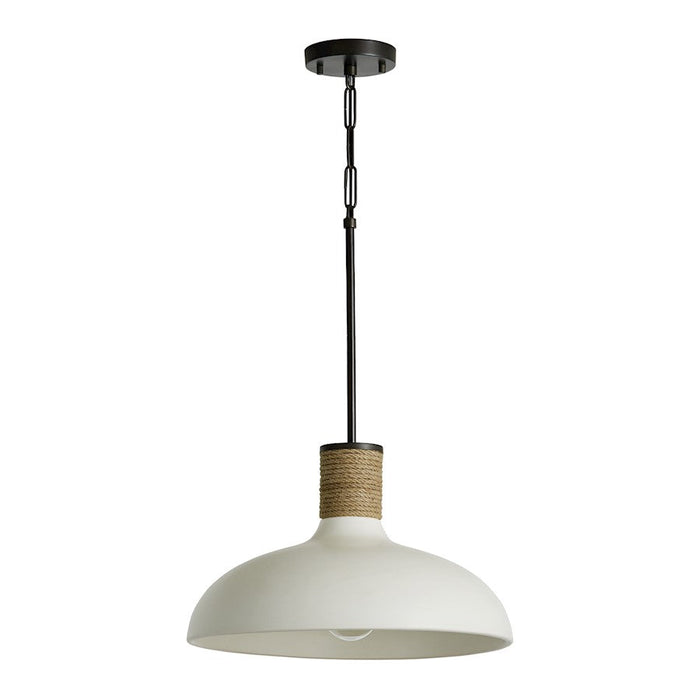 Capital Lighting 1-LT Large Pendant, Dark Pewter/Soft White Ceramic - 340612PW