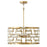 Capital Lighting Hala 4 Light Pendant, Bleached Natural Jute/Brass - 341041NL