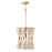 Capital Lighting Bianca 1 Light Pendant, Natural Rope/Patinaed Brass - 341111NP