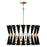 Capital Lighting Bianca 6 Light Pendant, Black Rope/Patinaed Brass - 341161KP