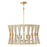 Capital Lighting Bianca 6 Light Pendant, Natural Rope/Patinaed Brass - 341161NP