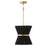 Capital Lighting Cecilia 1 Light Pendant, Black Rope/Patinaed Brass - 341211KP