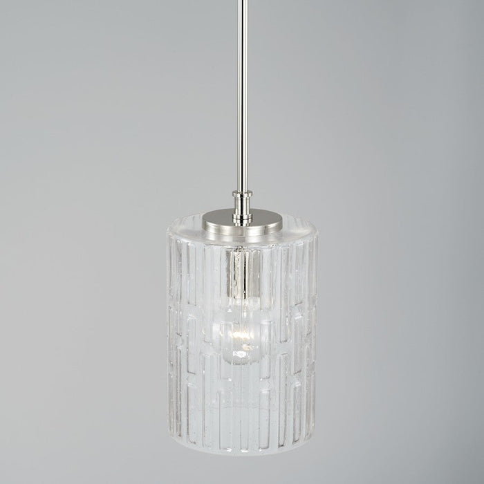 Capital Lighting Emerson 1 Light Pendant, Embossed Seeded