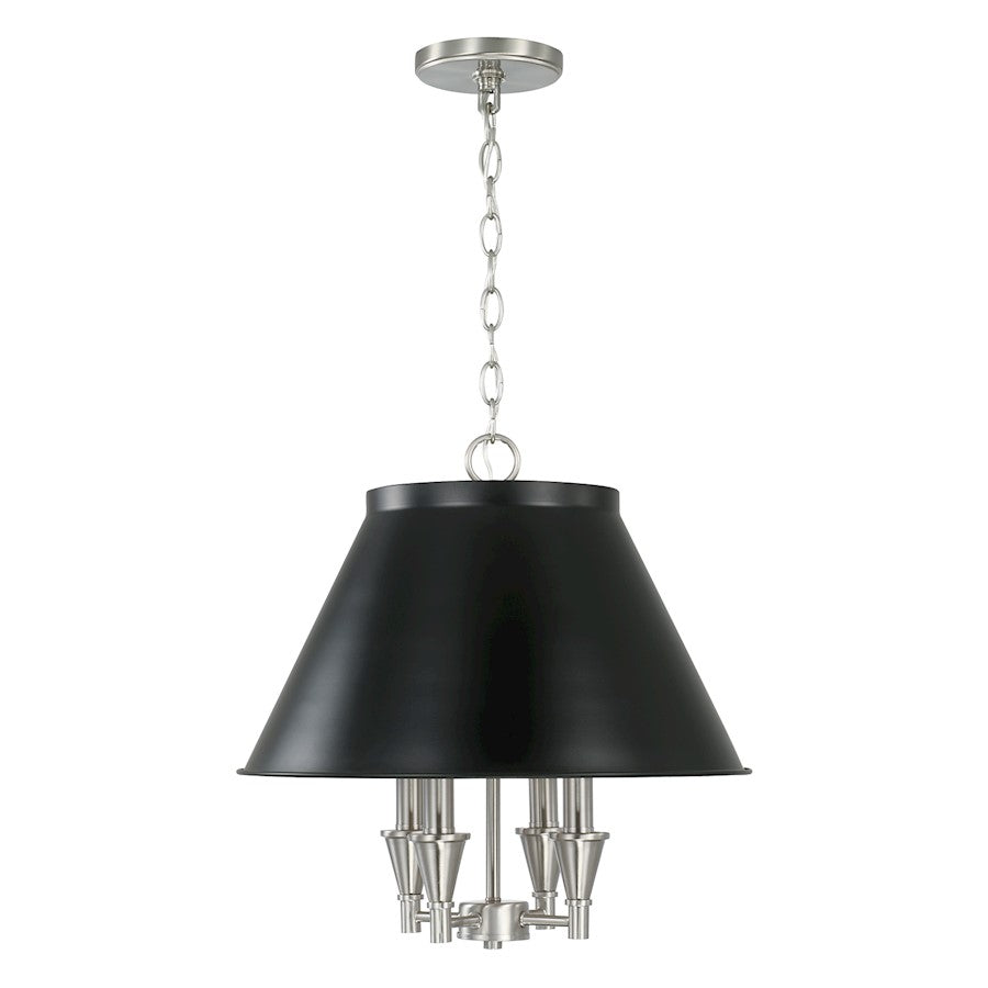 Capital Lighting Benson 4 Light Pendant in Black Tie - 341541BT