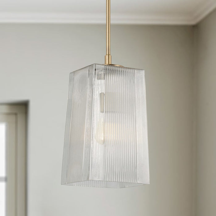 Capital Lighting Lexi 1 Light Pendant, Clear Fluted